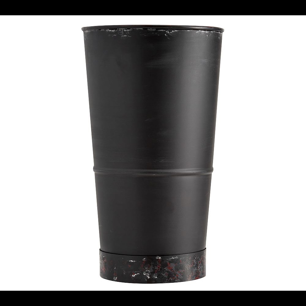 Pottery Barn Blackened Galvanized Tall Vase